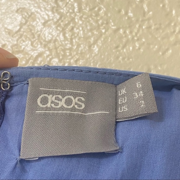 Asos Periwinkle Crochet‎ Lace Mini Dress - Picture 8 of 13